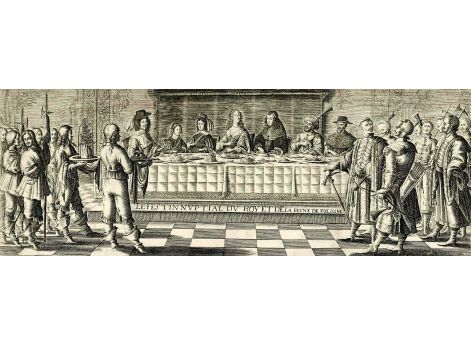 Группа шляхты. Фрагмент гравюры «Торжественное вступление польского посольства в Париж в 1645 г.»