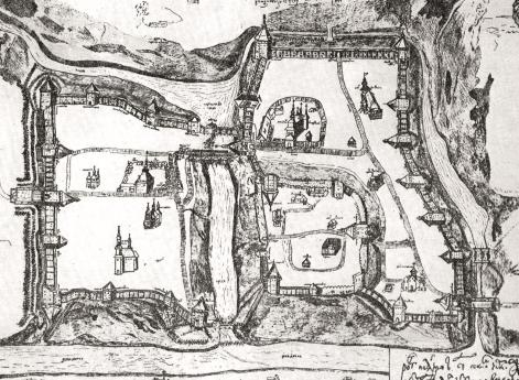 Чертеж г. Витебска, присланный в Москву 15 ноября 1664 г. (РГАДА)