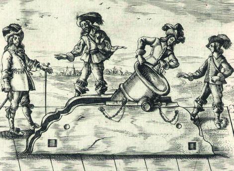 Артиллеристы при мортире