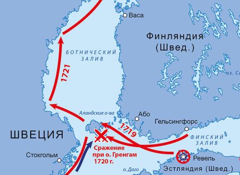 Северная война 1700-1721. Карта кампаний 1719–1721 гг.