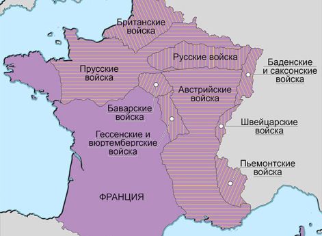 Оккупация Франции войсками союзников в 1815 г.