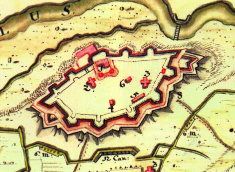 План Старого Быхова и его осады в 1707 г.