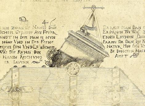 Мортира с прибором наведения на цель