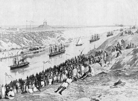 В 1869 году состоялось торжественное открытие Суэцкого канала