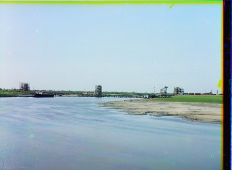 Строящийся ж/д мост через Тобол около Ялуторовска.