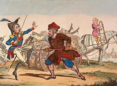 Услыхав Малороссийский говор, он мгновенно решил, что перед ним стоят Французы