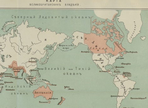 Карта Великобританских владений.