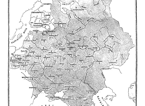 Фабрично-заводская и горная промышленность в Европейской России. Число рабочих на 1000 человек населения