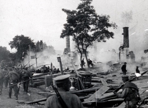 На родном пепелище возле дома