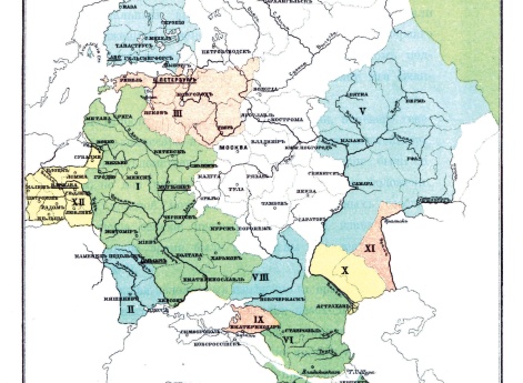 Районы расположения армий, отдельных корпусов и казачьих войск в 1817 году