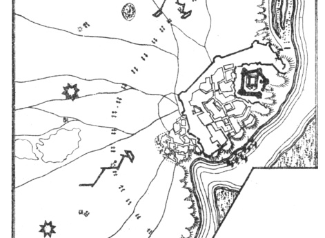 Осенняя осада крепости Браилова 1809 год. План блокады крепости войсками под предводительством Генерал-лейтенанта Эссена 3-го