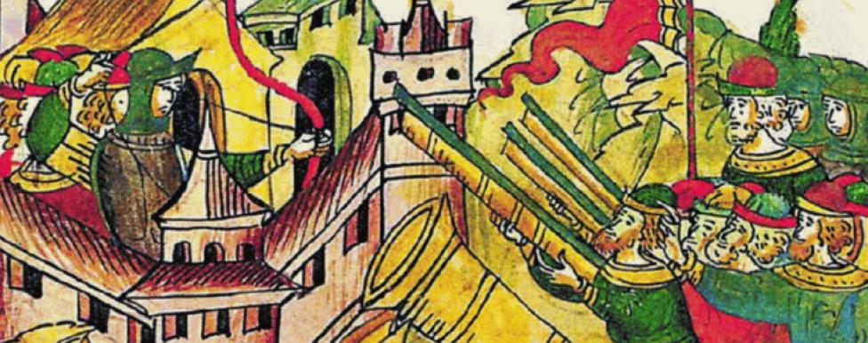 Магистр Ливонского ордена с ратью осаждает Ям