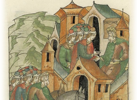 Смоленский князь Роман по приглашению новгородцев садится княжить в Новгороде.