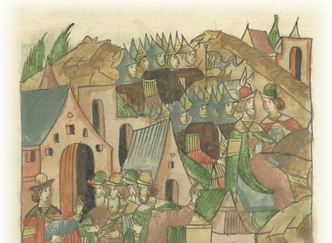 Великий князь Иван Васильевич посылает своего воеводу князя Данила Васильевича Ярославского и весь свой двор к Устюгу.