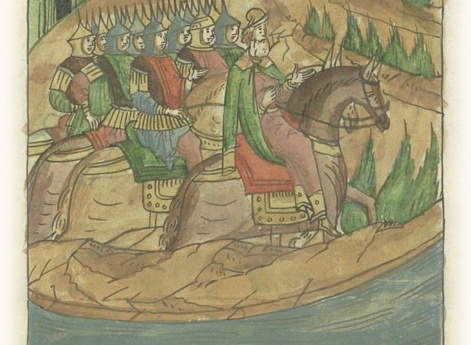  Воевода великого князя Ивана Васильевича Семен Пешек Сабуров с вологжанами идет из Вологды к Устюгу.