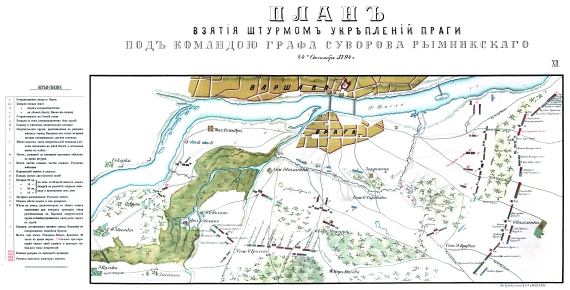 Штурм укреплений Праги под командой Графа Суворова Рымникского 24 сентября 1794 года