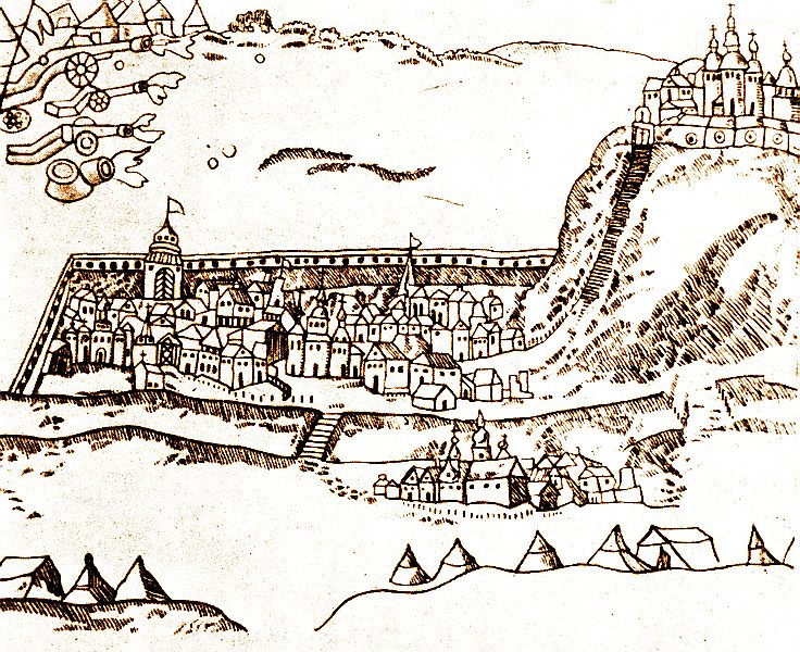 Вид крепости Чигирин (XVII в.)