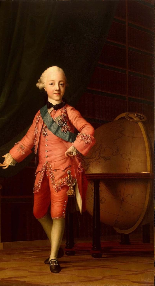 Эриксен Вигилиус: «Портрет великого князя Павла Петровича в учебной комнате» (около 1766 года)