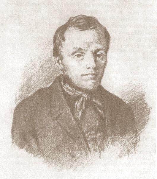 Ф. М. Достоевский. С рисунка К. А. Трутовского. 1847 год