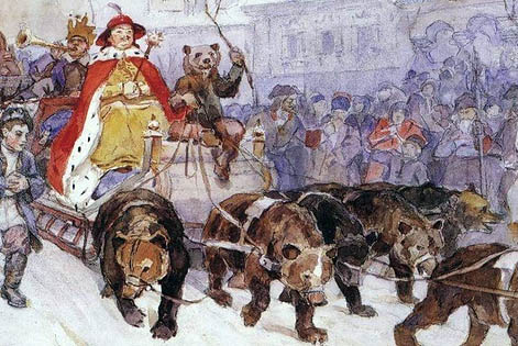 Большой маскарад в 1772 году на улицах Москвы с участием Петра I и князя-кесаря И.Ф.Ромодановского.
