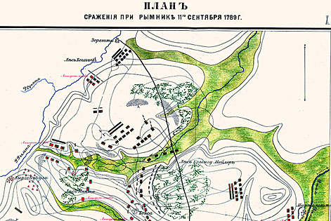 Карта: Сражение при Рымнике