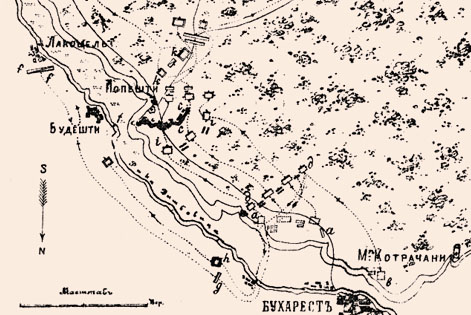 План сражения при Бухаресте 20 октября 1771 года