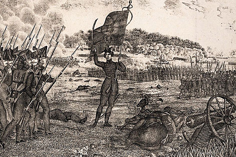 Эпизод сражения во время Польского восстания 1830 - 1831 гг.