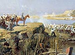 Переправа туркестанского отряда через Аму-Дарью в 1873 году.