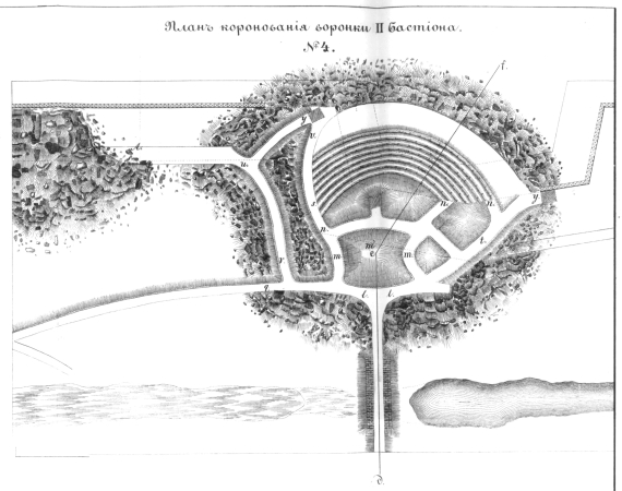 Крепость Варна. План коронования воронки II бастиона №4