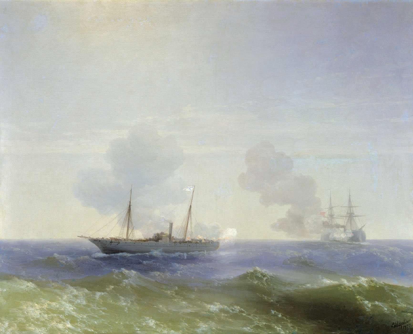 Бой парохода «Веста» с турецким броненосцем «Фехти-Буленд» в Чёрном море 11 июля 1877 года.