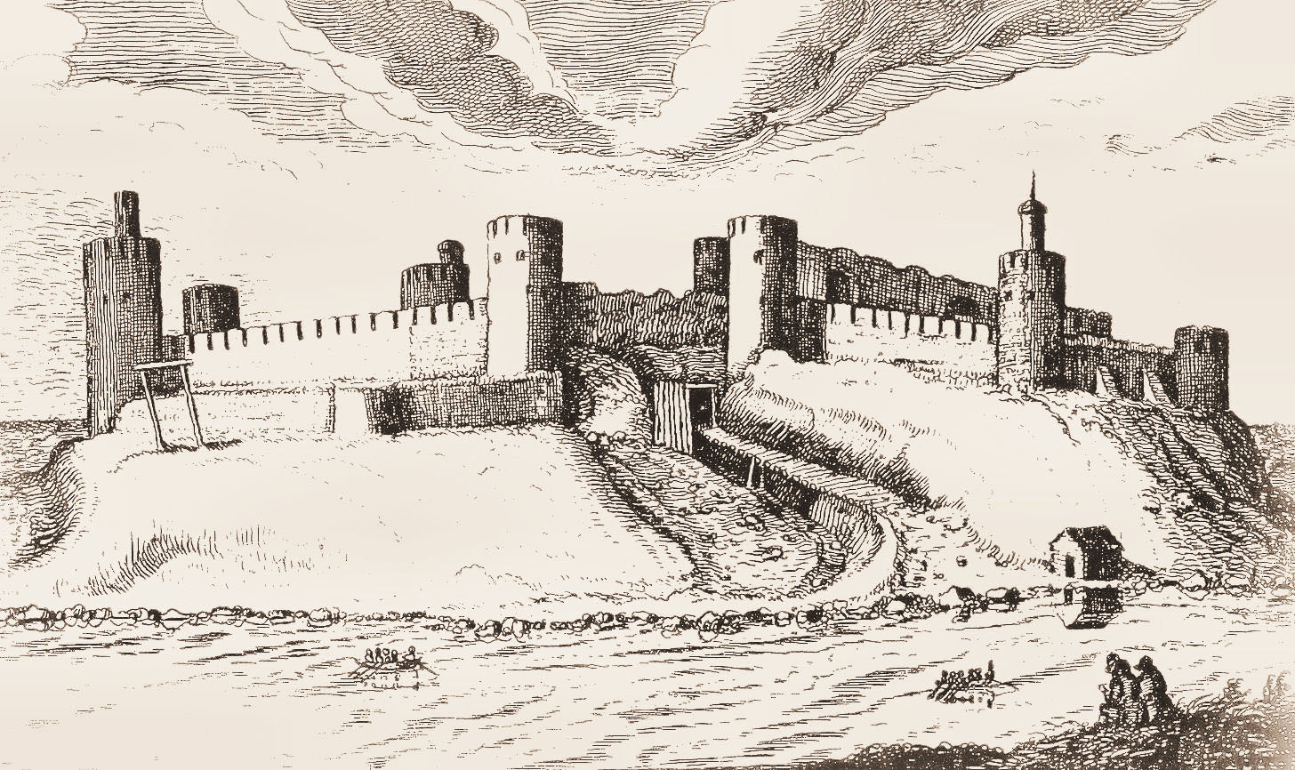 Вид крепости Ивангород в 1616 году