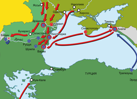 Русско-турецкая война 1828–1829 гг. Карта кампании 1828 г.