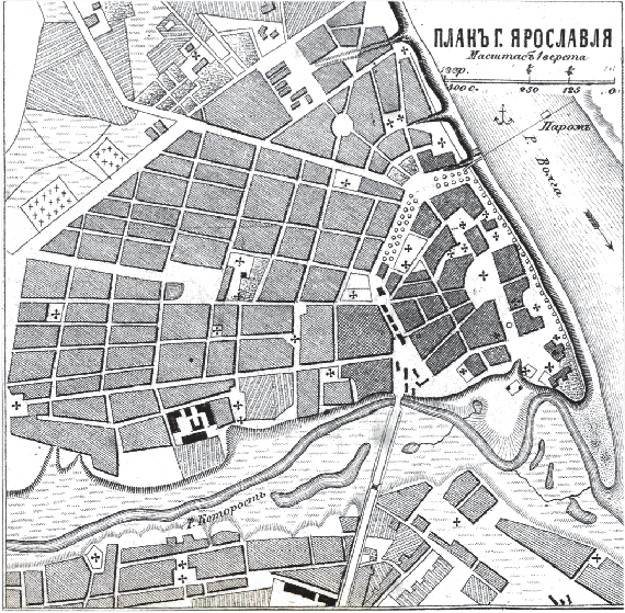 План города Ярославля 1876 года