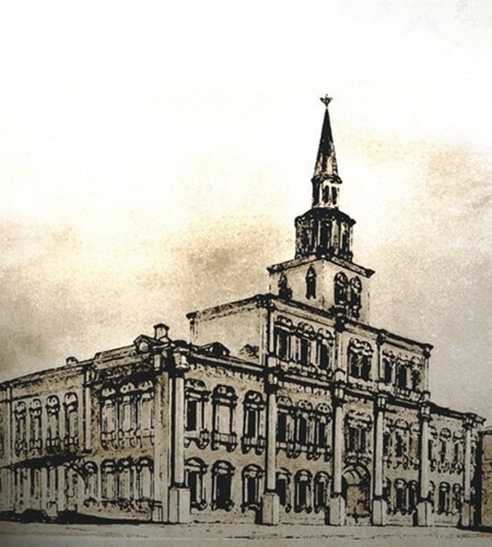 Главная аптека у Воскресенских ворот XVII века - первое здание Московского университета.