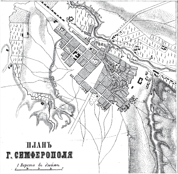 План города Симферополя 1876 года