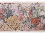 Плач Ольги над гробом Игоря; создание по ее повелению большого кургана над могилой Игоря.