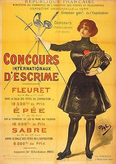 Плакат игр II Олимпиады, Париж, 1900