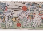 Сражение войск Ольги и Святослава Игоревича с войском древлян; поражение древлян и бегство их в свои города.