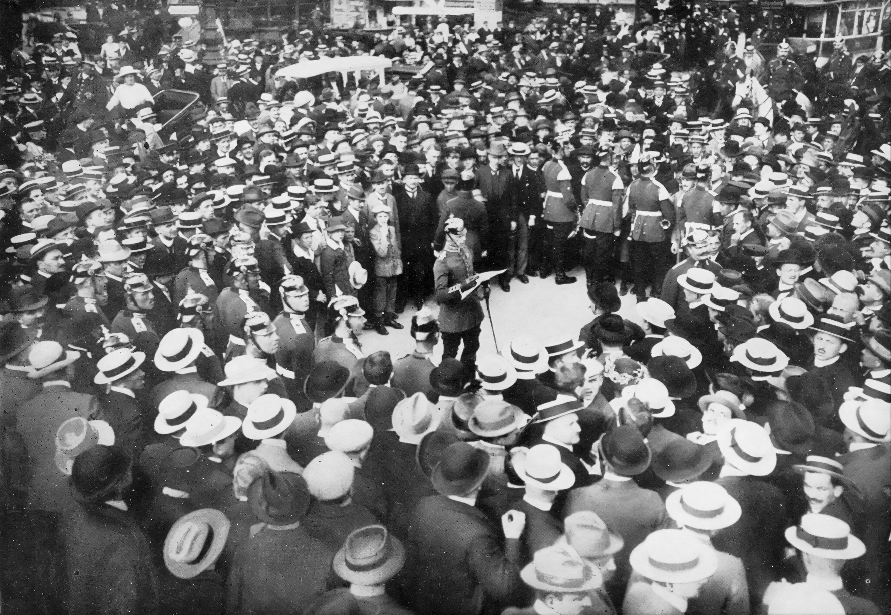 Официальная декларация о состоянии войны населению Берлина, 31 июля 1914 г.