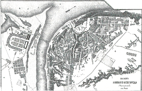 План города Нижнего Новгорода 1876 года