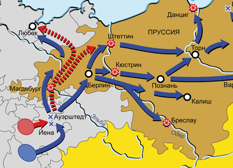 Четвертая антифранцузская коалиция 1806–1807 гг. Карта кампаний в Пруссии 1806 г. и Польше 1806–1807 гг.
