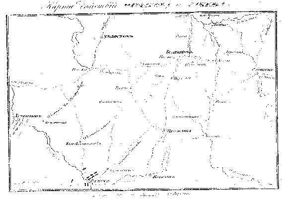 Карта действий Чичагова и Сакена.
