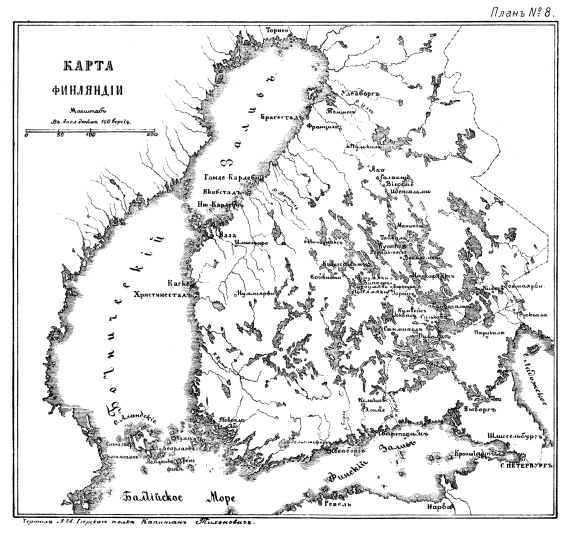 Карта Финляндии
