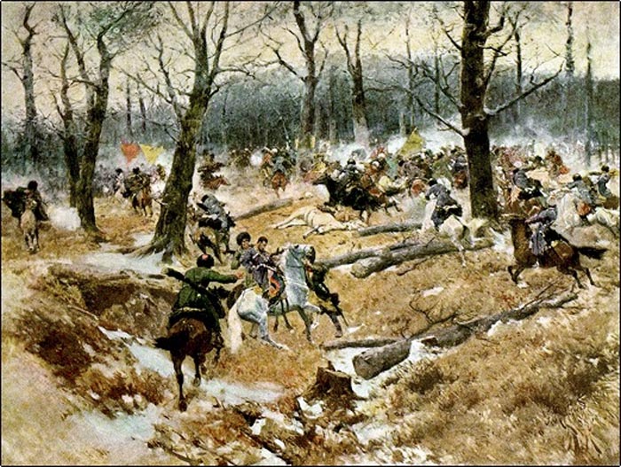 Смерть генерала Слепцова в бою 10 декабря 1851 г.