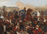Генрих XVII, принц Рейсский, с 5-м эскадроном 1-го гвардейского драгунского полка при Марс-ла-Тур, 16 августа 1870 г.