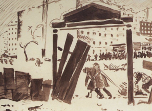 Кустодиев Б. Петроград в 1919 году