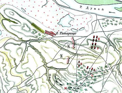 План сражения при деревне Татарице 10 октября 1810 г.