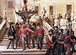 Экспедиция Тысячи. Джузеппе Гарибальди на Пьяцца Претория в Палермо в 1860 г.