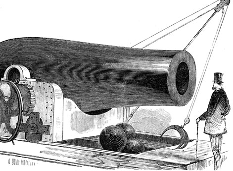 Модель корабельной пушки, представленная Пермским заводом на Мануфактурной выставке 1870 г.