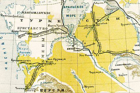 Карта к Хивинскому походу, составленная А. Хребтовым